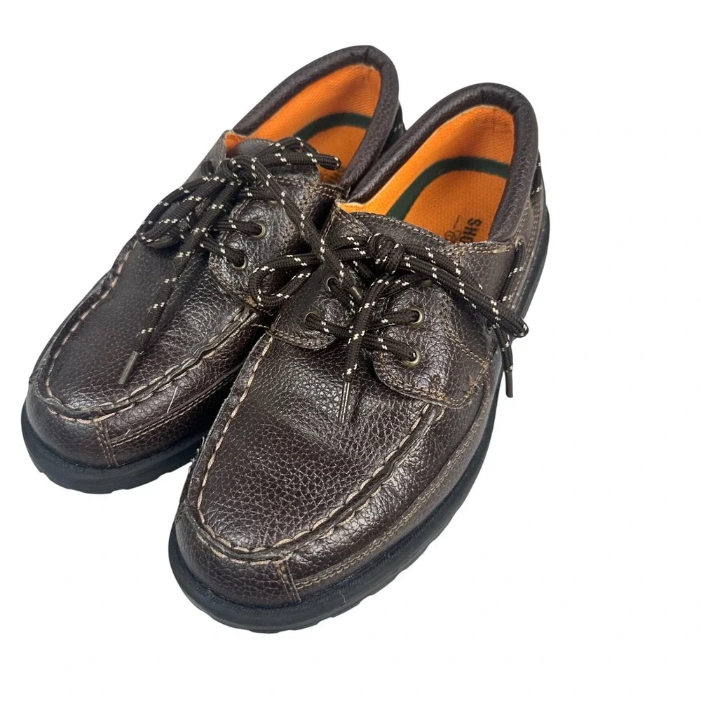All Man Made Material Shoe‎ Dept Collection Boys Shoe Size 4 Brown Boat Shoes